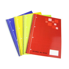 Artigos de papelaria para cadernos espirais de quatro cores para escolas e uso de escritório